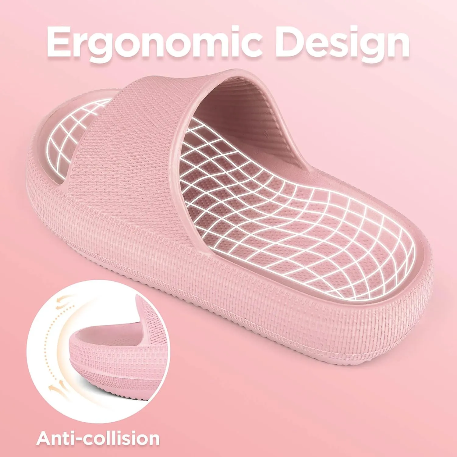 WYSBAOSHU Kids Cloud Slides Girls Boys Slip On Slide Sandals Comfort Non-Slip Thick Sole Slippers Summer Shower Shoes Pool Beach Water Shoes