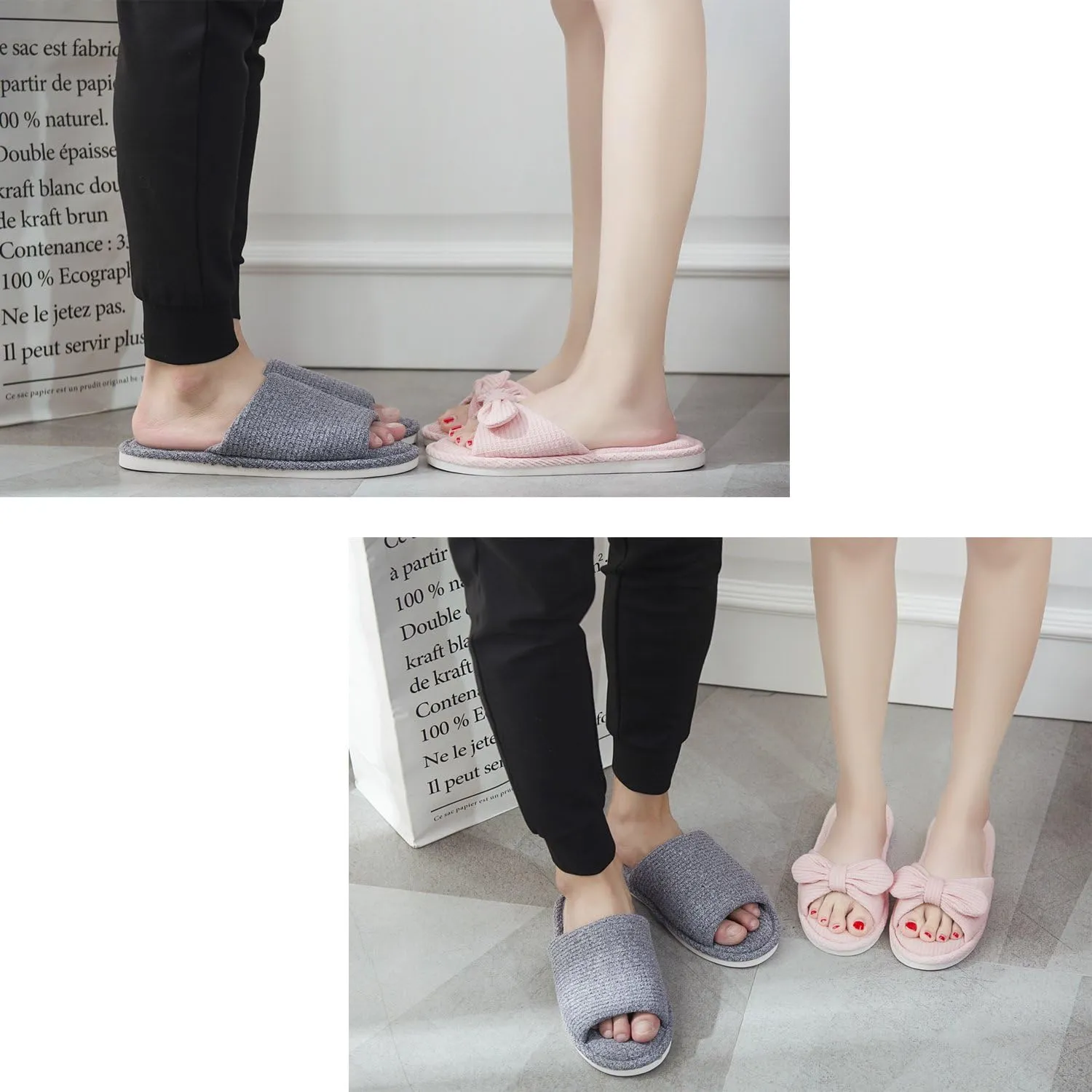 xsby Unisex Cute Soft Sole Indoor Bedroom Slippers Beautiful Comfort Four Season Slipper