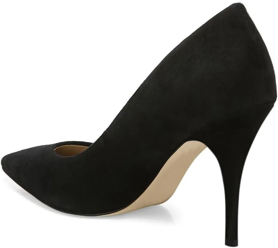 YDN Women's Chic Pointed Closed Toe Mid Heel Pumps Slip on Stiletto Slide Dress Shoe for Party Prom Size 4-15 US