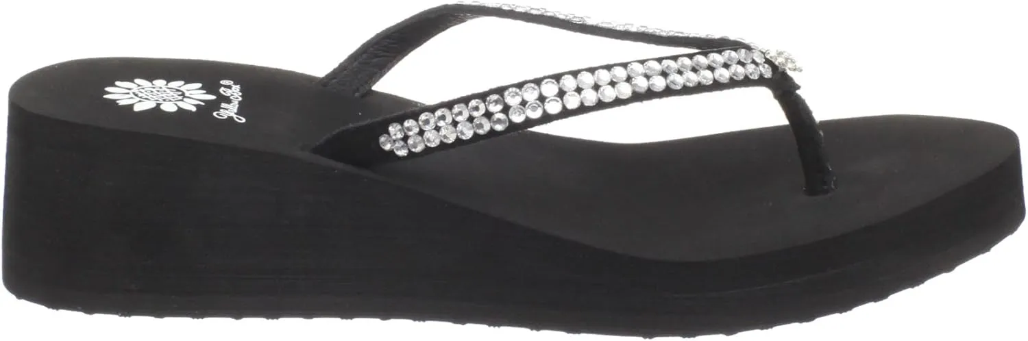 Yellow Box Women's Custard Wedge Flip Flop