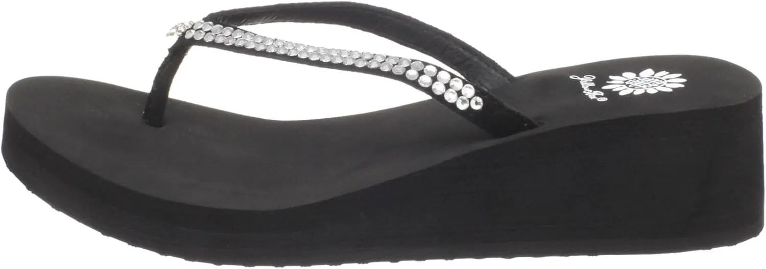 Yellow Box Women's Custard Wedge Flip Flop