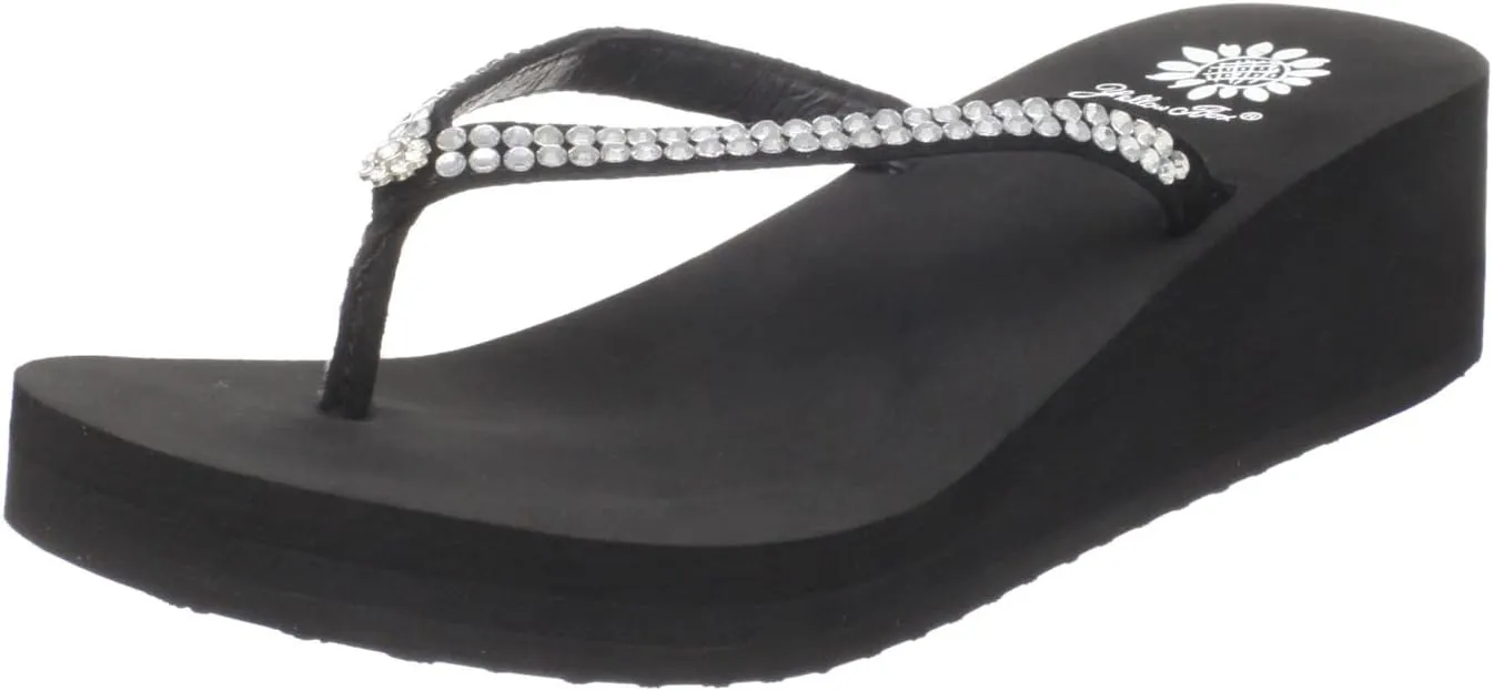 Yellow Box Women's Custard Wedge Flip Flop