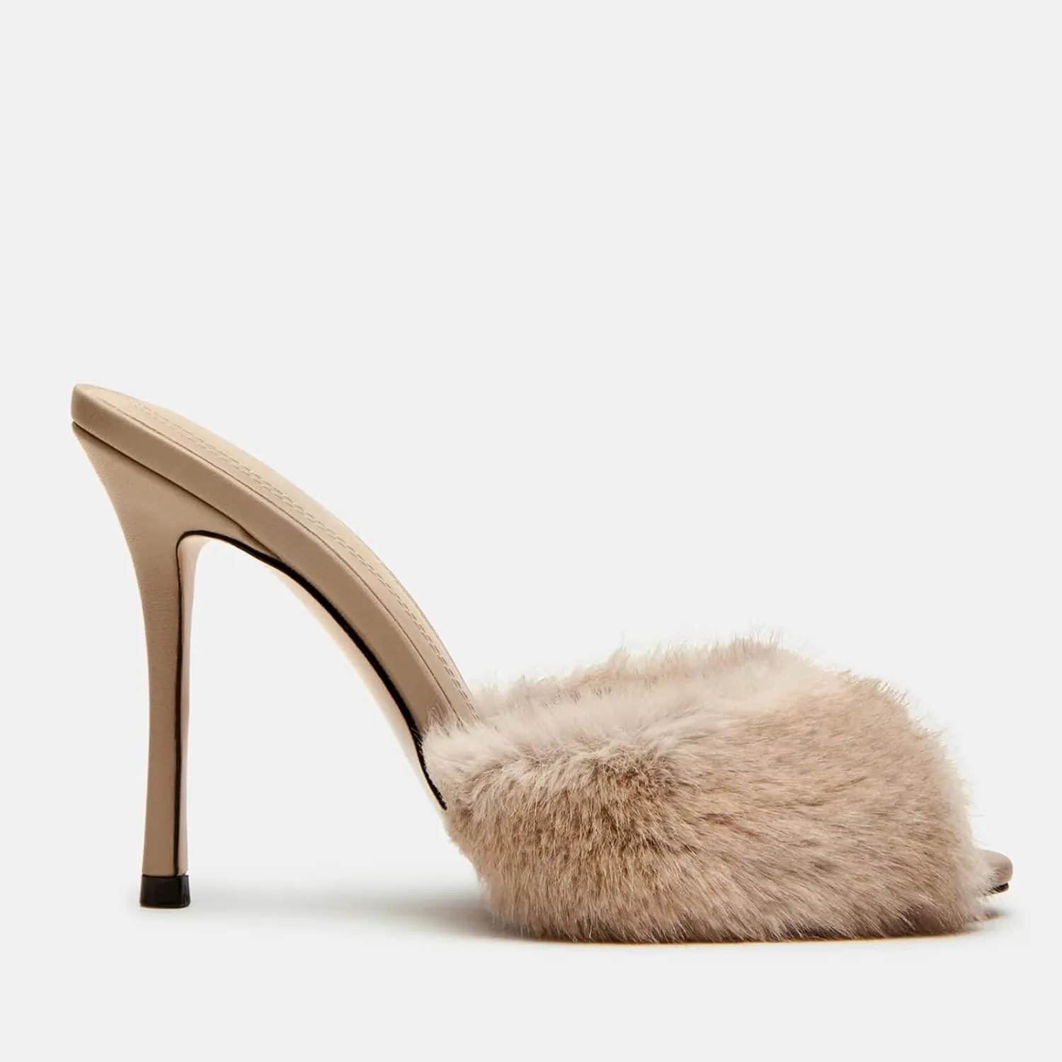 Yishaweiqi Women's Mesh Heeled Sandals Peep Toe Mules Slip on Stiletto High Heels Dress Sexy Slide Sandals