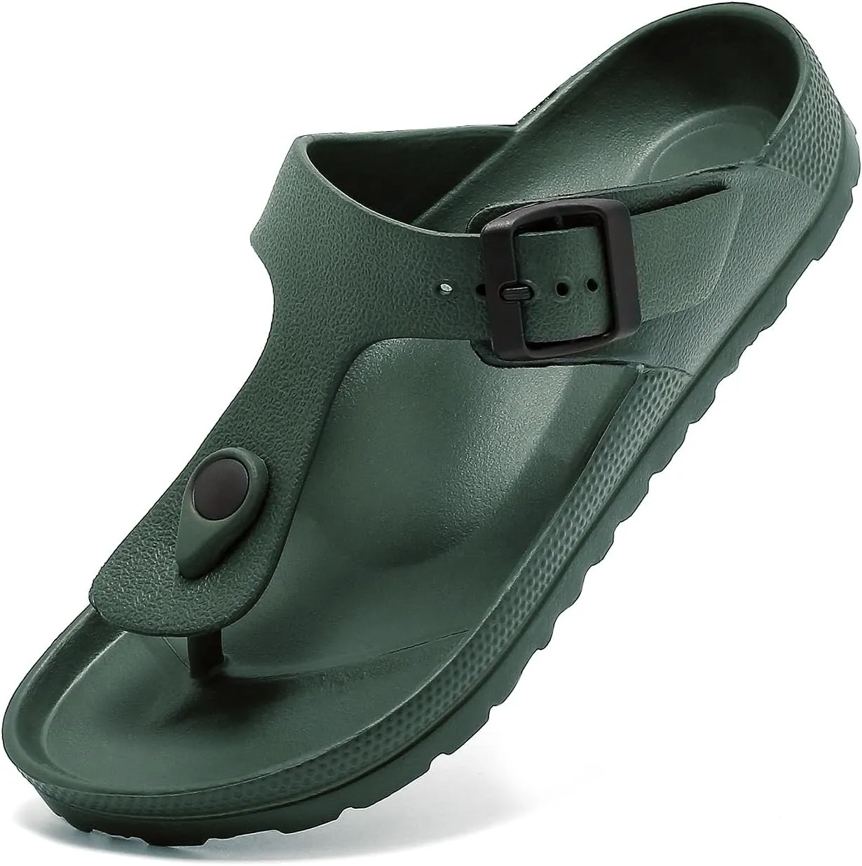 YUHITYGZGS Comfort Footbed EVA Thong Sandals for Women and Men Flip Flop with Arch Support Slip On Indoor Outdoor for Summer Beach Slides Adjustable Buckle