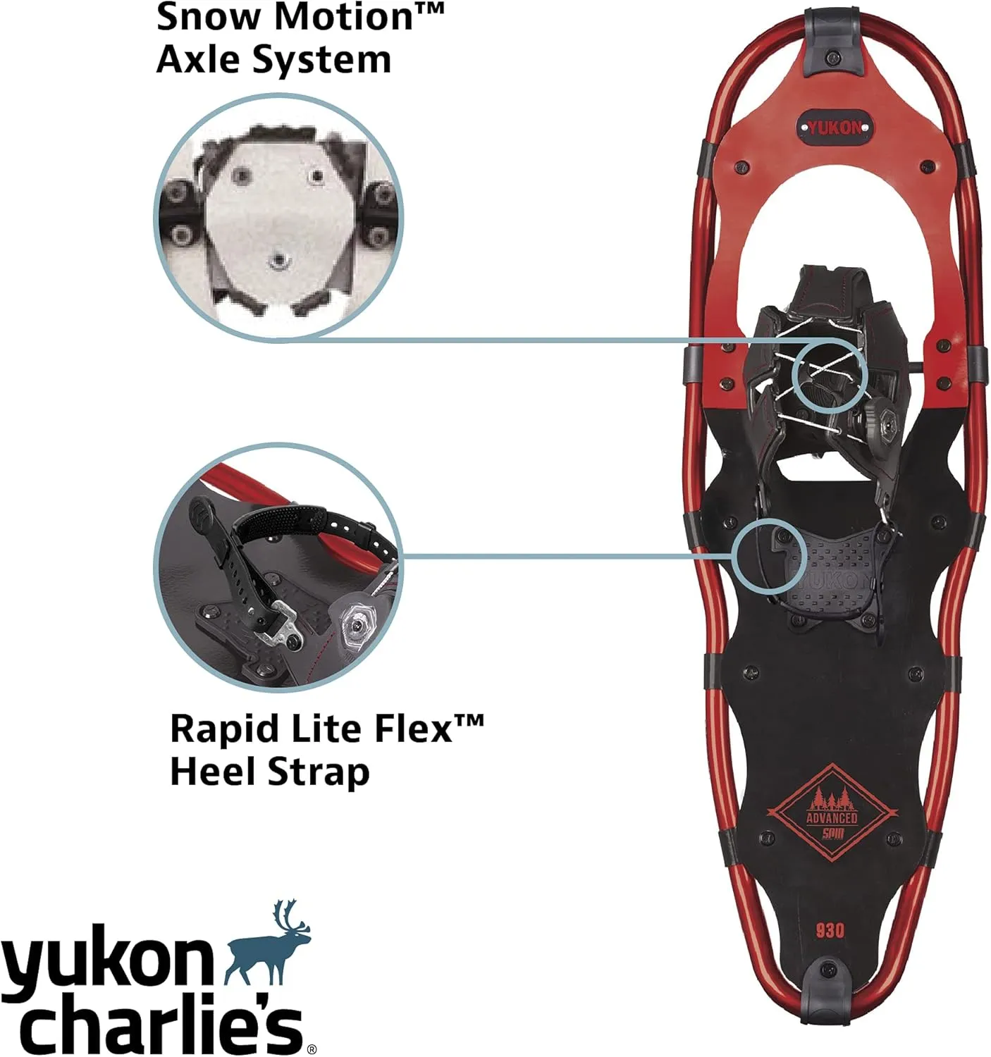 Yukon Charlie's Elite Spin Snowshoe, Multiple Sizes