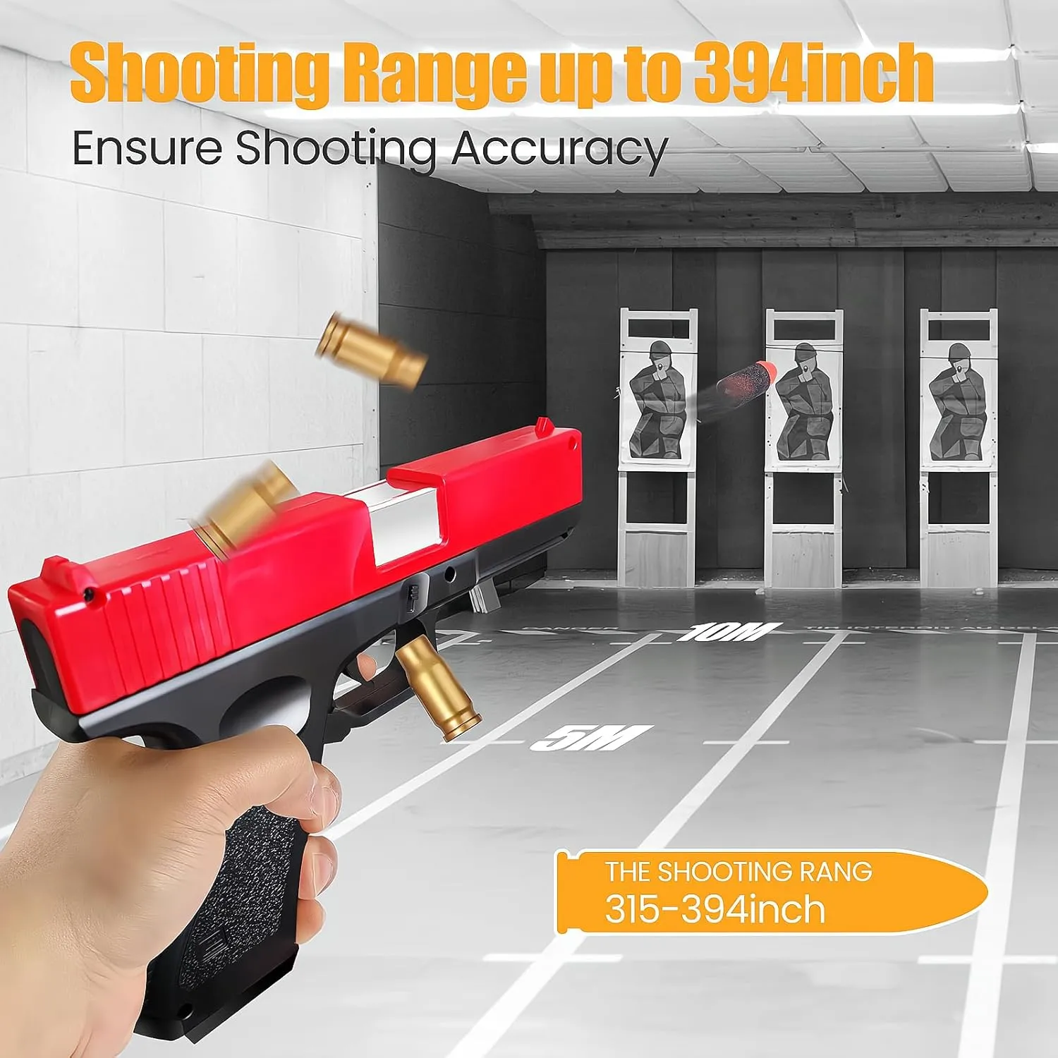 Zanktony Soft Bullet Toy Gun Shell Ejecting, Realistic Toy Pistol for Boys, Educational Play Gun Model, Halloween Christmas Birthday Gifts for Boys Kids Adults Age 8 
