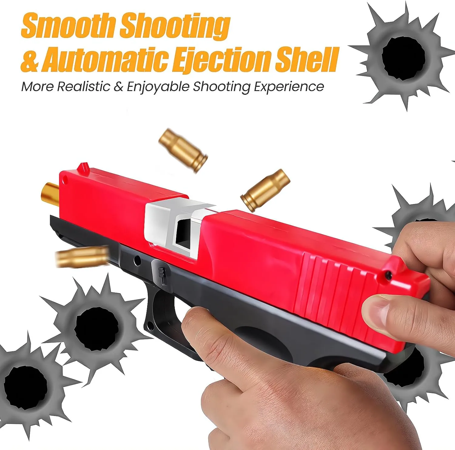 Zanktony Soft Bullet Toy Gun Shell Ejecting, Realistic Toy Pistol for Boys, Educational Play Gun Model, Halloween Christmas Birthday Gifts for Boys Kids Adults Age 8 