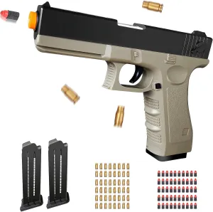 Zanktony Soft Bullet Toy Gun Shell Ejecting, Realistic Toy Pistol for Boys, Educational Play Gun Model, Halloween Christmas Birthday Gifts for Boys Kids Adults Age 8 