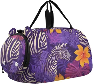 Zebras Youth Sports Duffel Bag with Ventilated Shoe Compartment|All-Season Lightweight Travel Gym Bag for Girls & Boys|Water-Resistant Gear Bag