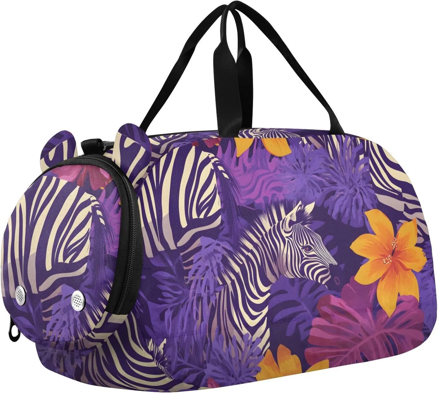 Zebras Youth Sports Duffel Bag with Ventilated Shoe Compartment|All-Season Lightweight Travel Gym Bag for Girls & Boys|Water-Resistant Gear Bag
