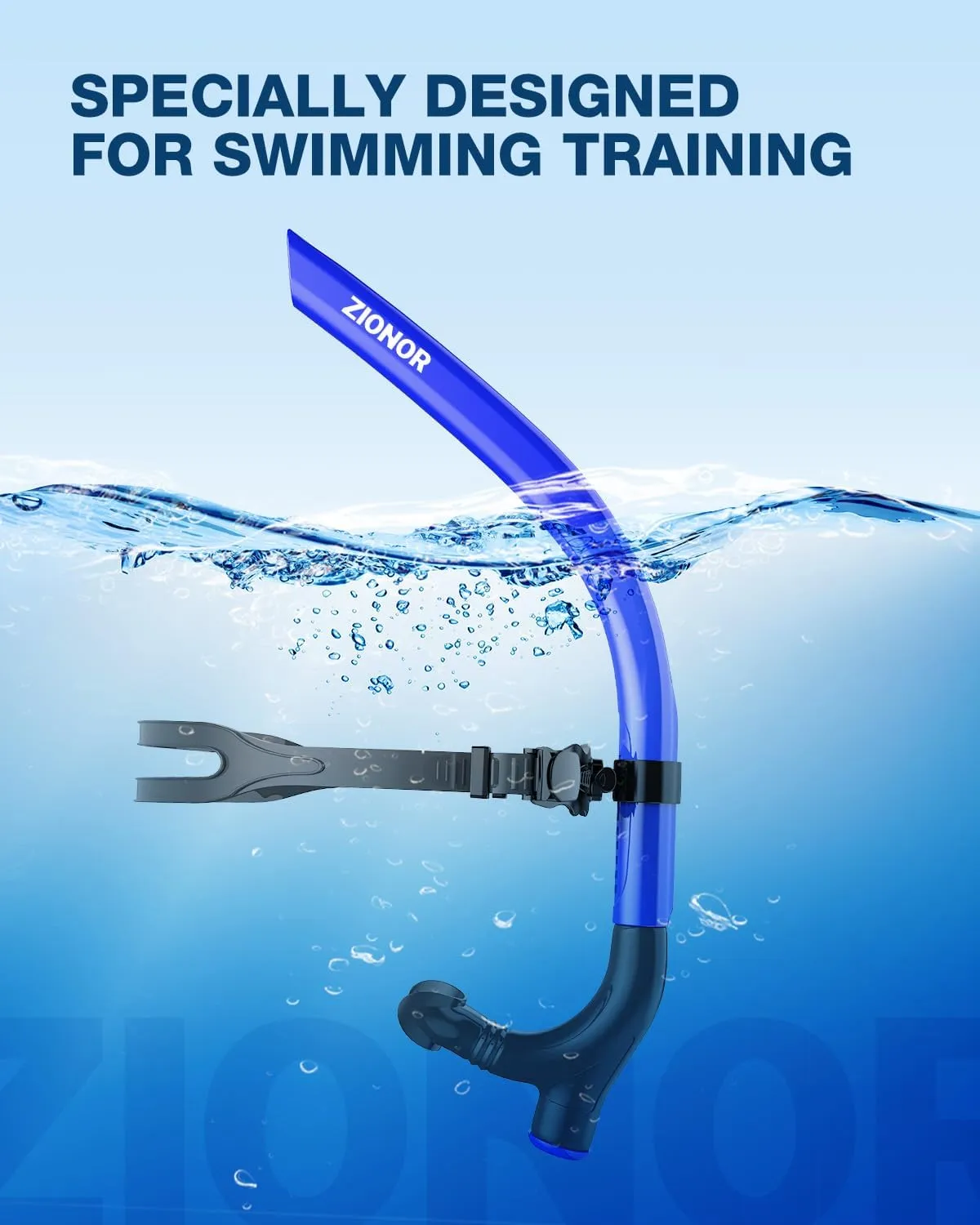 ZIONOR Unisex-Adult Snorkel with Swim Cap, Snorkeling for Lap Swimming Training in Pool and Open Water
